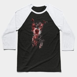 Staffie in the Smoke // Bilcos Designs T-Shirt Baseball T-Shirt